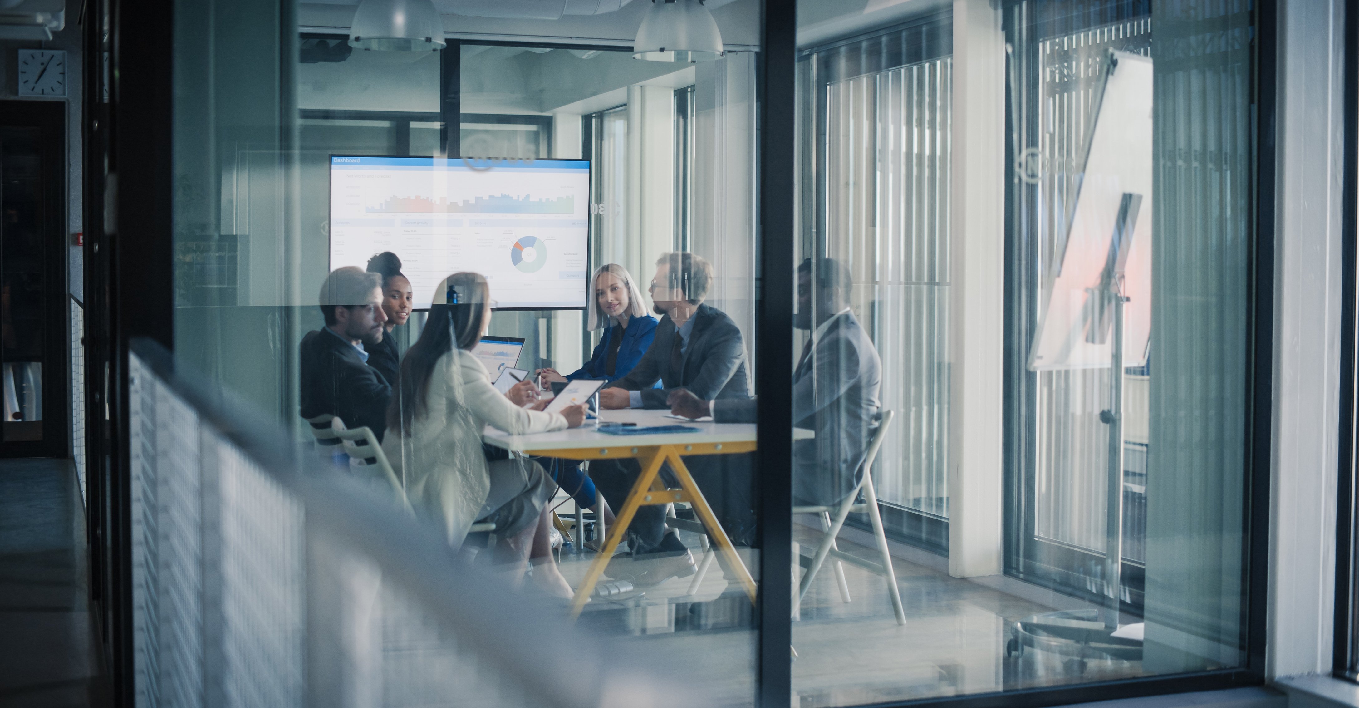 Busy boardroom