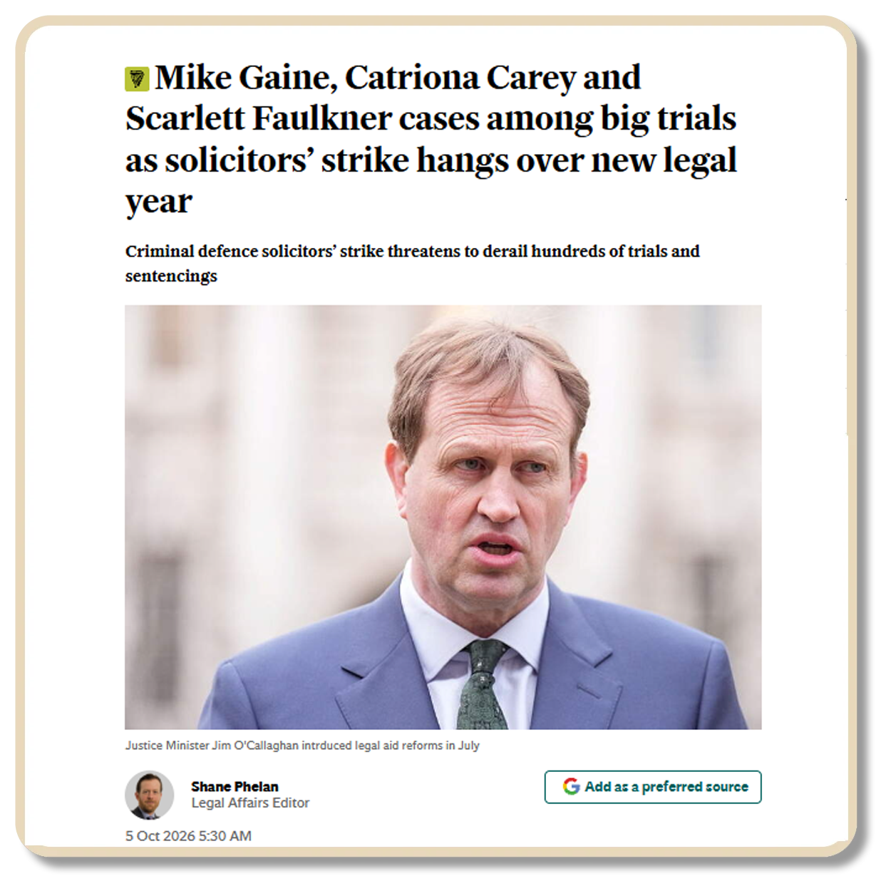 Irish independent coverage