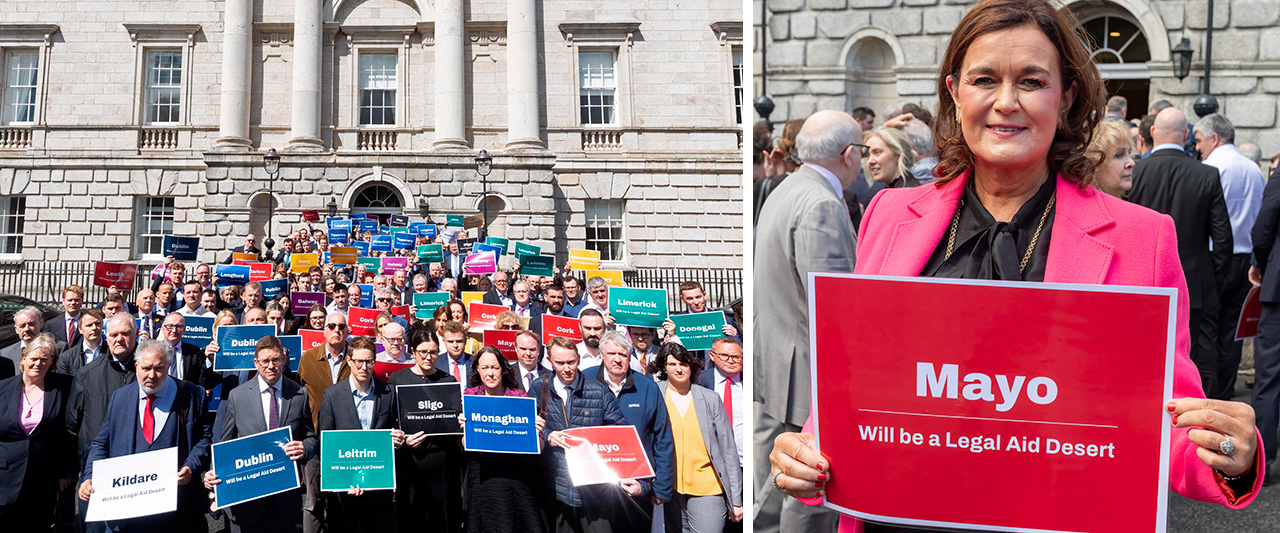 Solicitors protesting changes to Criminal Legal Aid
