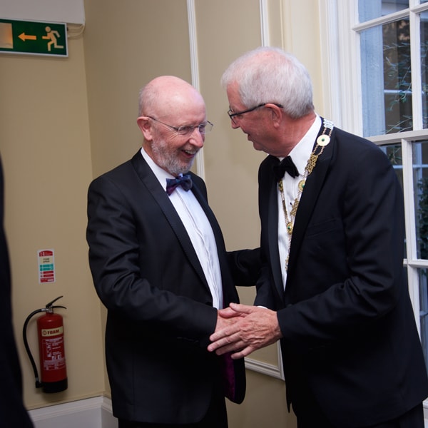 President Michael Quinlan welcomes Dr Don Thornhill of the LSRA
