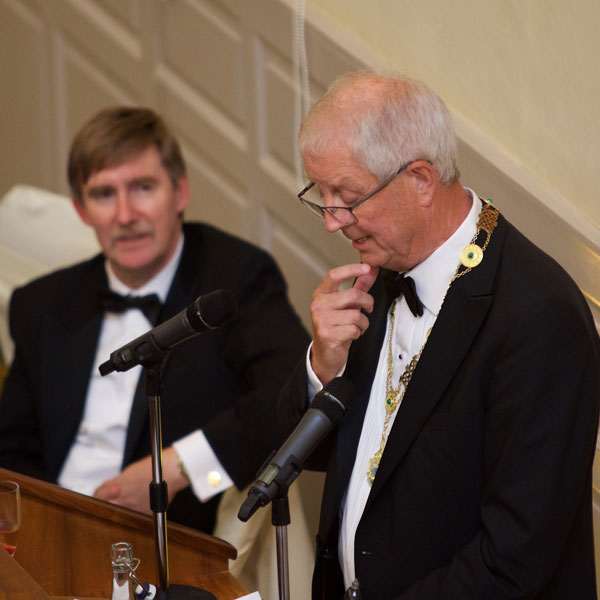 Chief Justice FranPresident Michael Quinlan gave a heartfelt speech on self-care for lawyers