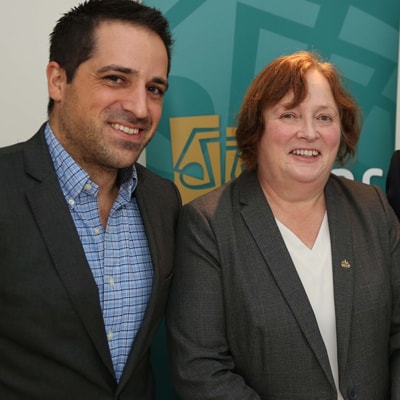 Koldo Casla of Just Fair in London and Eilis Barry of FLAC