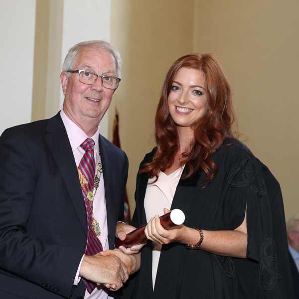 President Michael Quinlan with Ailbhe Durkin of MHC