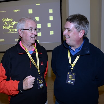 Law Society President Michael Quinlan with Pat Dennigan of Focus Ireland