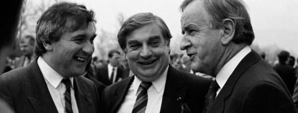 'Suds' with Fianna Fail Taoisigh Bertie Ahern and the late Albert Reynolds