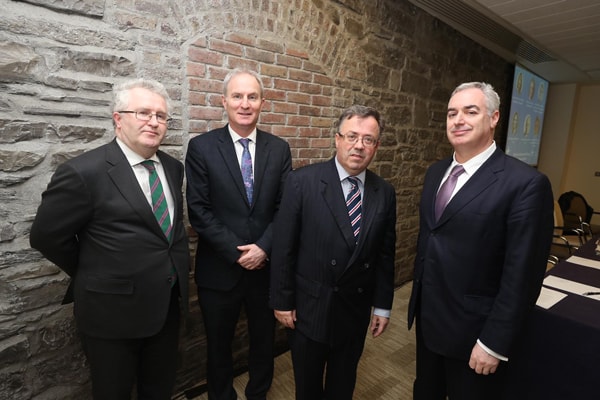 AG Seamus Woulfe, Micheál P O’Higgins, Bar of Ireland, Advocate General Gerard Hogan and Paul McGarry, EUBA chair