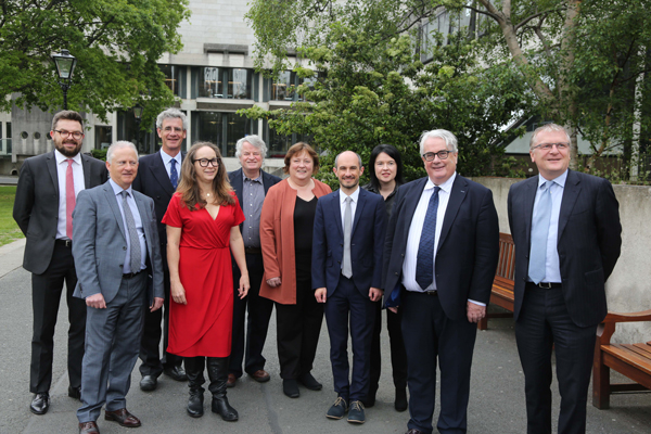 David Fennelly of Trinity, Philip O'Leary, Legal Aid Board, Andrea Coomber, Justice of British Supreme Court, Lord Michael Briggs; Chief Commissioner of Northern Ireland Human Rights Commission, Les Allamby, FLAC's Eilis Barry, Mark Bell of Trinity  Chief Justice Frank Clarke, Attorney General, Séamus Woulfe and Peter Ward