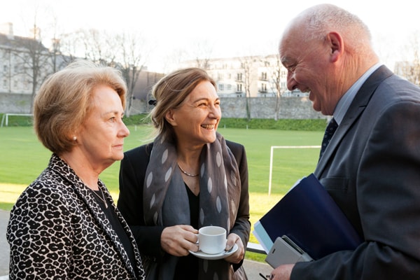 Supreme Court Justice Mary Finlay Geoghegan, District Court President Rosemary Horgan, Retired High Court Judge Henry Abbott.