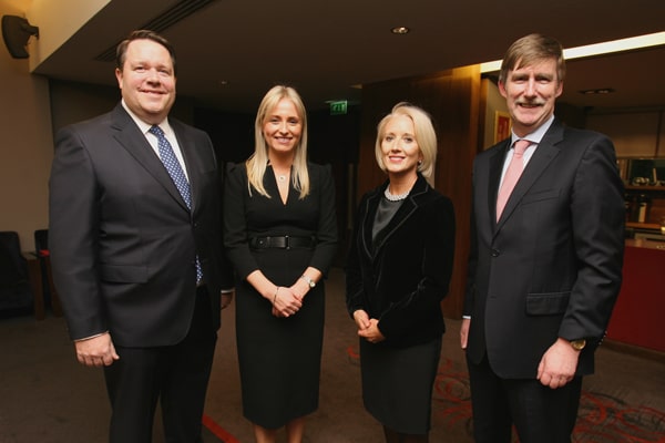 President Robert Baker, SLA hon sec Catherine O’Callaghan, Law Society President Michele O’Boyle and director general Ken Murphy
