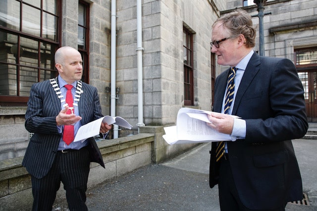 DSBA President Tony O'Sullivan and family lawyer Keith Walsh