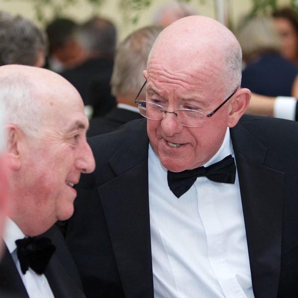 Justice Minister Charlie Flanagan shares a joke with Mr Justice Peter Kelly, President of the High Court