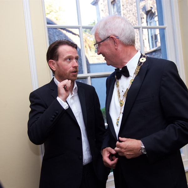 President Michael Quinlan chats to Irish Independent Legal Affairs Editor Shane Phelan