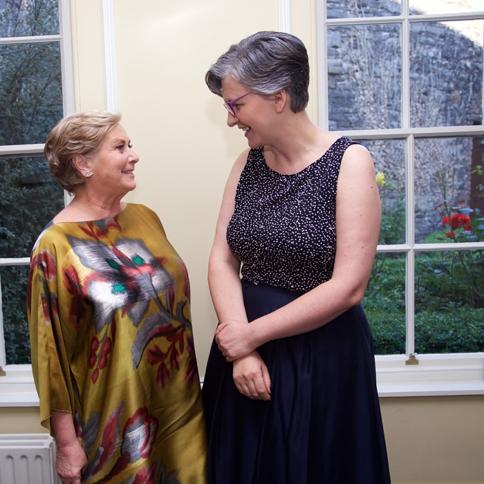 Former Justice Minister Frances Fitzgerald with Michelle ní Loinsigh of the Law Society 