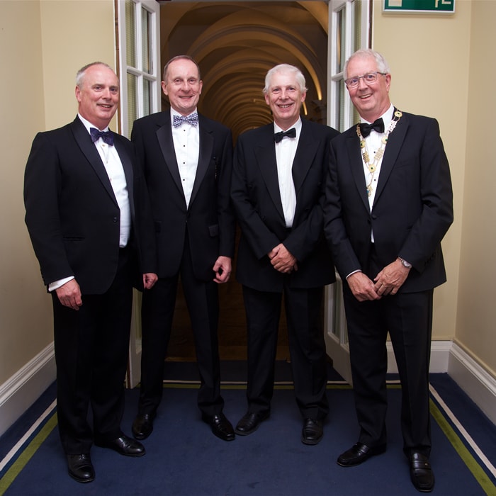 Council member Martin Lawlor, Dublin City Council Law Agent Terence O'Keeffe and His Honour Judge Martin Nolan with President Michael Quinlan 