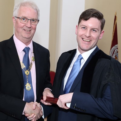 Law Society President Michael Quinlan with Emmet Connolly of A&L Goodbody