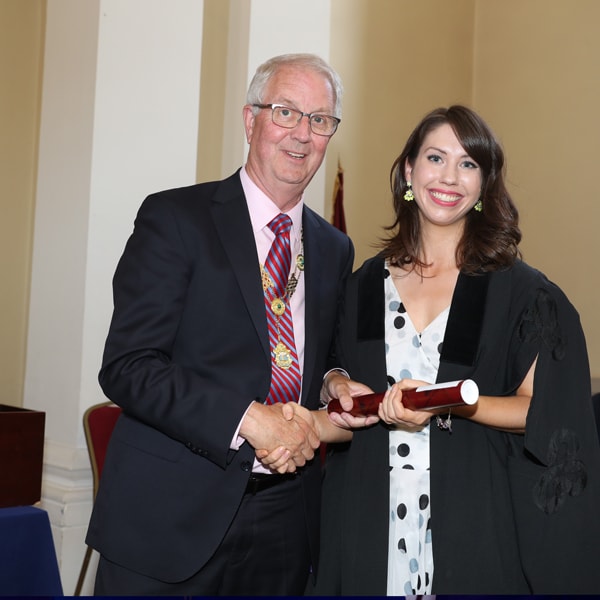 President Michael Quinlan with Cassandra Roddy-Mullineaux of William Fry
