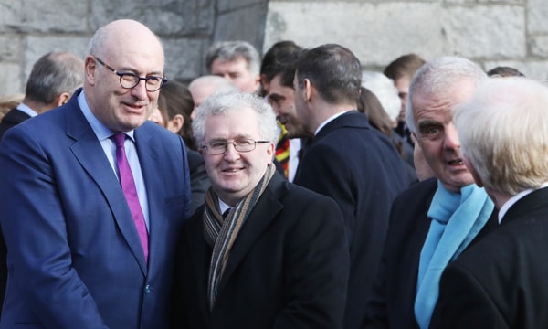 EU Commissioner Phil Hogan and Attorney General Seamus Woulfe. Pic:RollingNews.ie