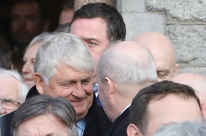 Businessman Denis O’Brien at the funeral