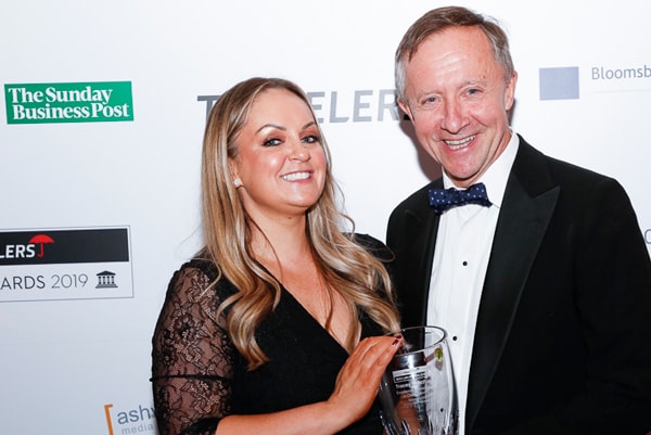 Marie Crawford and Paul Tracey of Tracey Solicitors recipient of the excellence and innovation in client services 