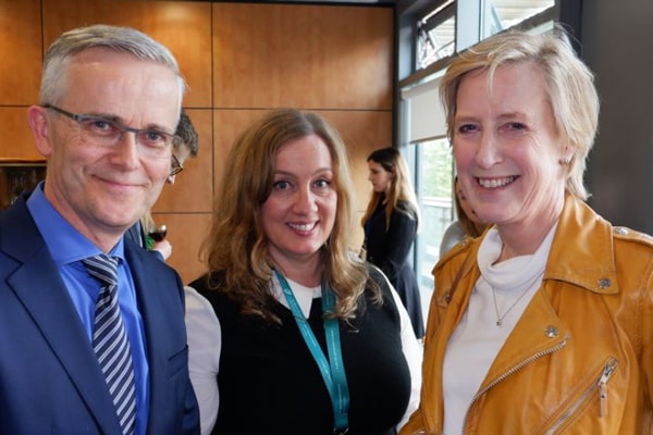 Commissioner Raymond Byrne of the Law Reform Commission with Ciara Carberry, Department of Justice and Finola Flanagan, former Commissioner of the LRC and former Director General, Attorney General's office