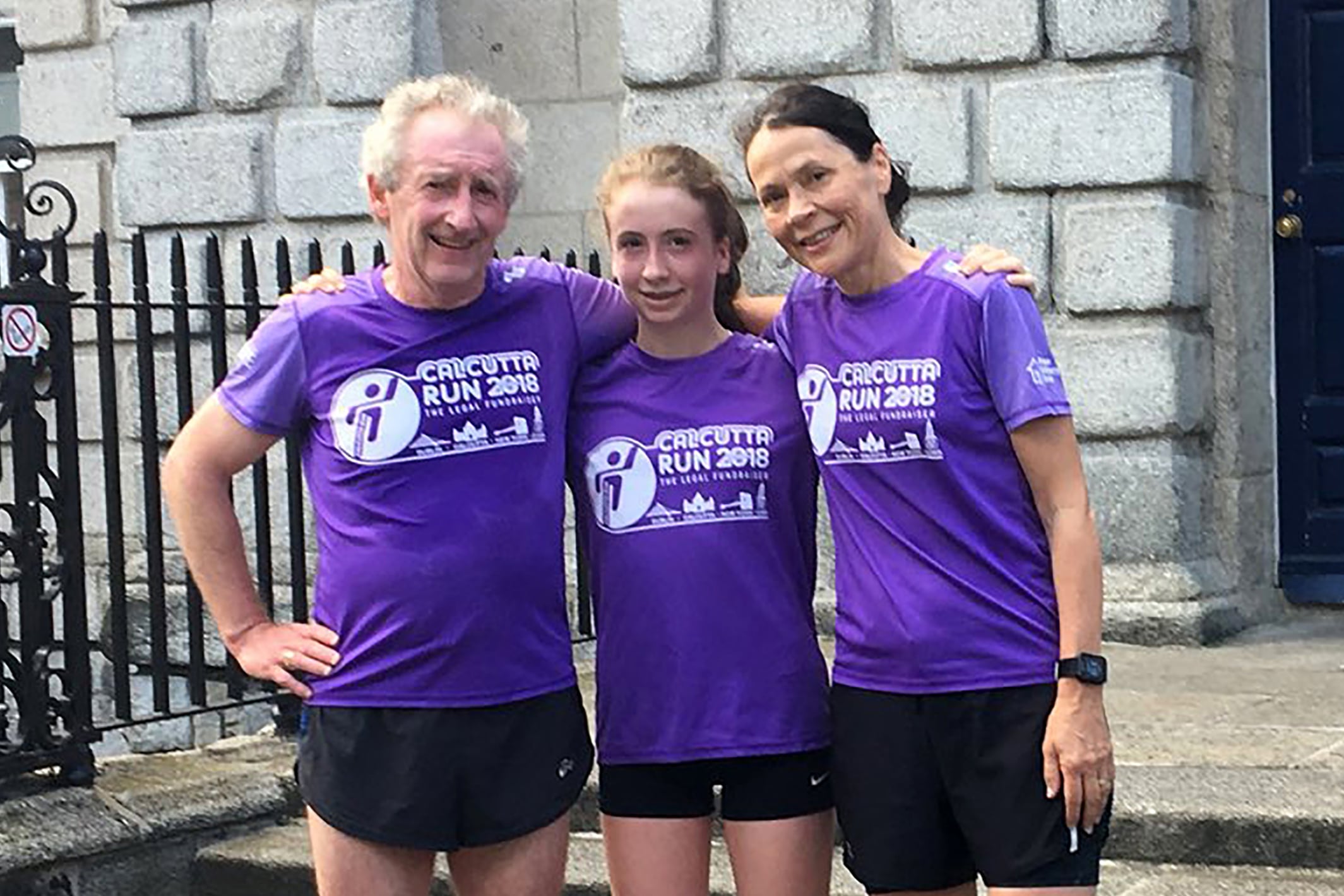 Law Society financial director Cillian MacDomhnaill with his wife Cathy and daughter Clodagh 