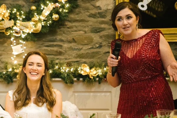 Bridesmaid and bride’s sister Aisling O’Rourke was a champion debater during her time at UCD Law