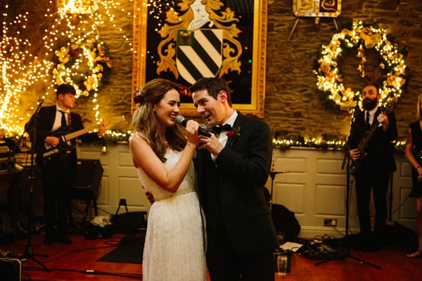 Newly-weds sing their version of Frank and Nancy Sinatra's Somethin' Stupid