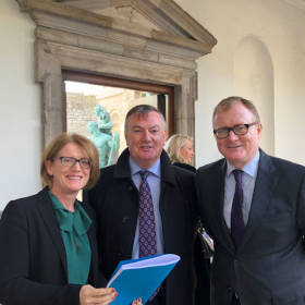 Helen Coughlan, Seán Ó Hullacháin SC and Keith Walsh at today's Dáil Committee hearing Helen Coughlan, Seán Ó Hullacháin SC and Keith Walsh at today's Dáil Committee hearing