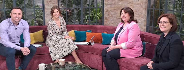Solicitor Aine Hynes SC with Minister of State Anne Rabbitte on Ireland AM today (27 April)