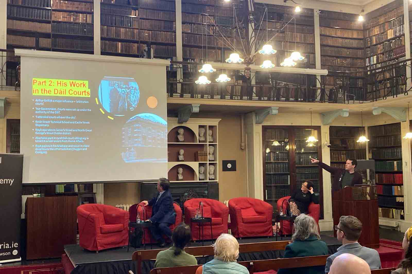 Dr Barry Whelan represents Law Society at recent Royal Irish Academy history lecture 