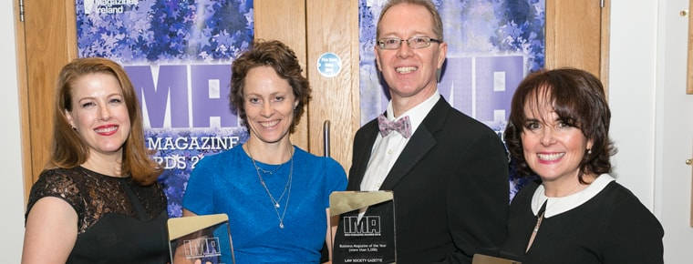 Three gongs for the Gazette at  Irish Magazine Awards 2108