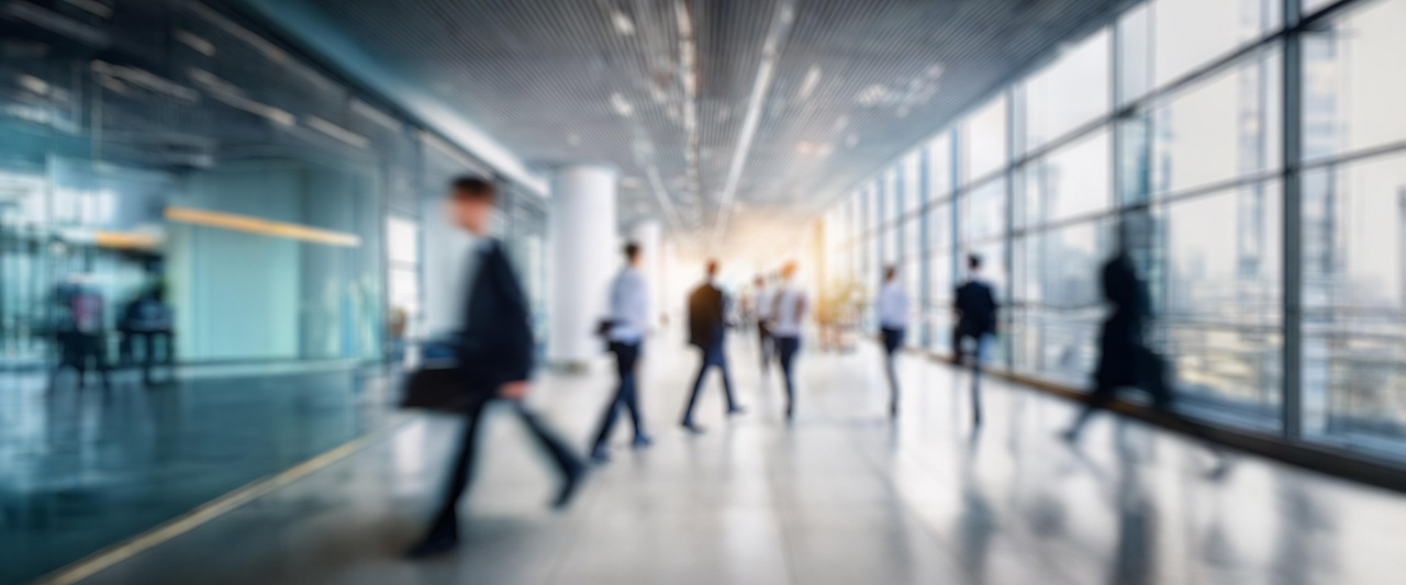 A busy office setting