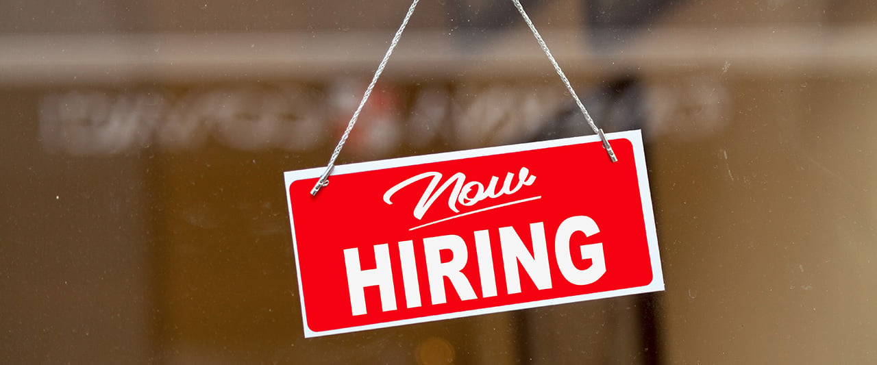 A Help wanted sign