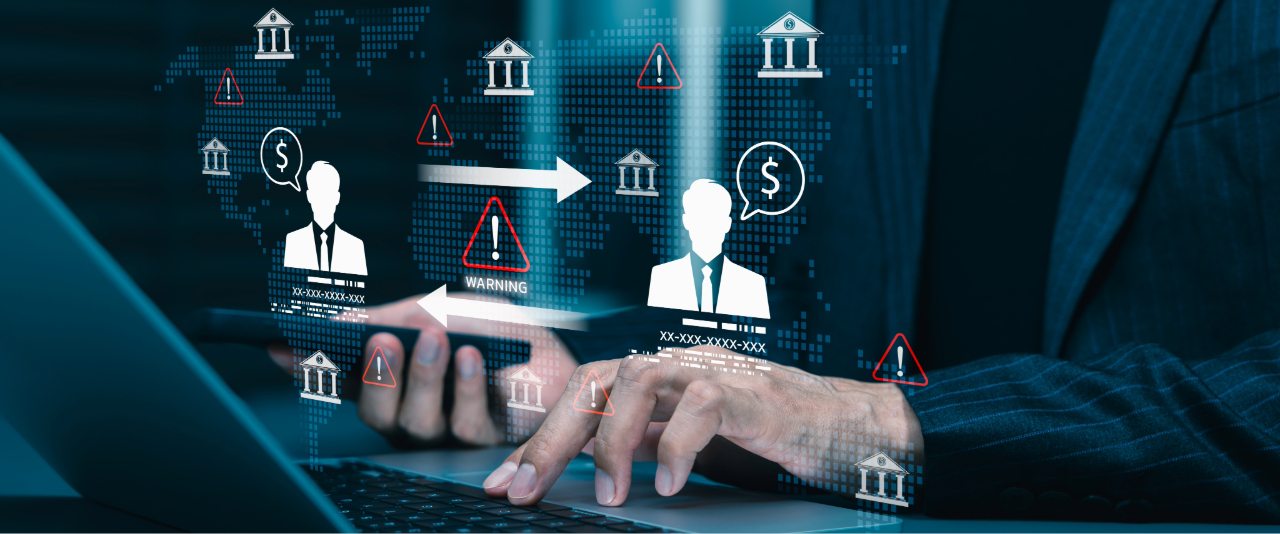 A person at a keyboard searching for AML resources