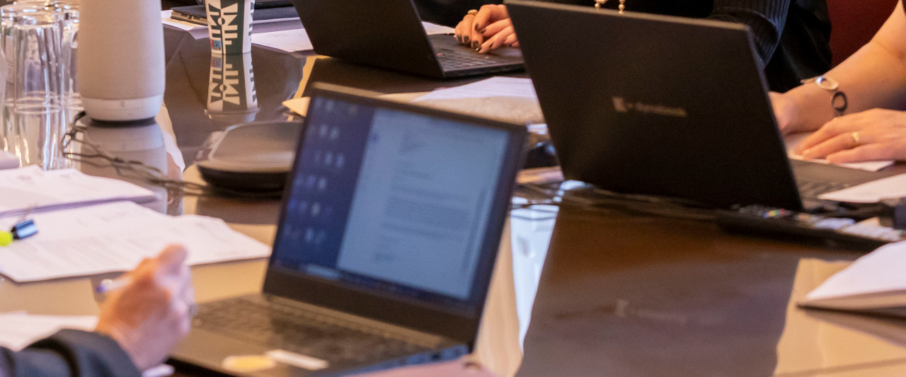A set of computers in the Law Society at Blackhall Place