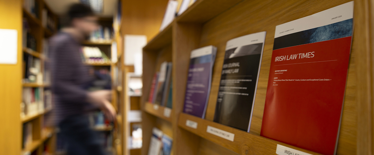 Periodicals on display in the Law Society library
