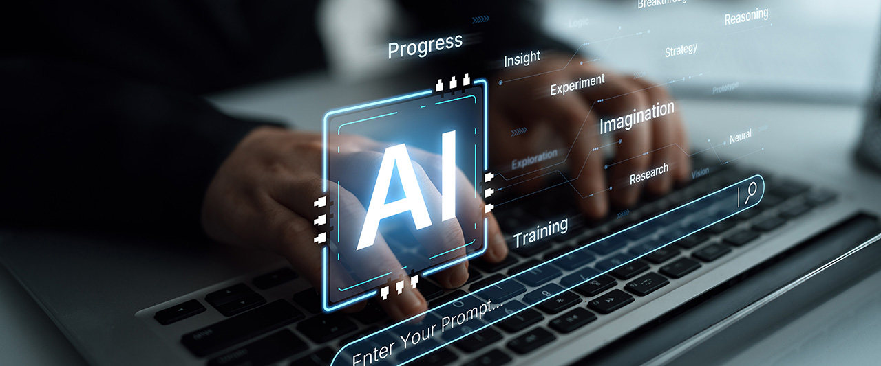 A person using AI in a legal office
