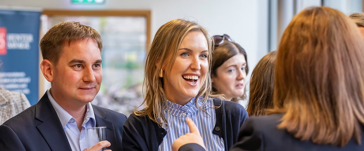 Solicitors talking at a recent younger members Committee networking event