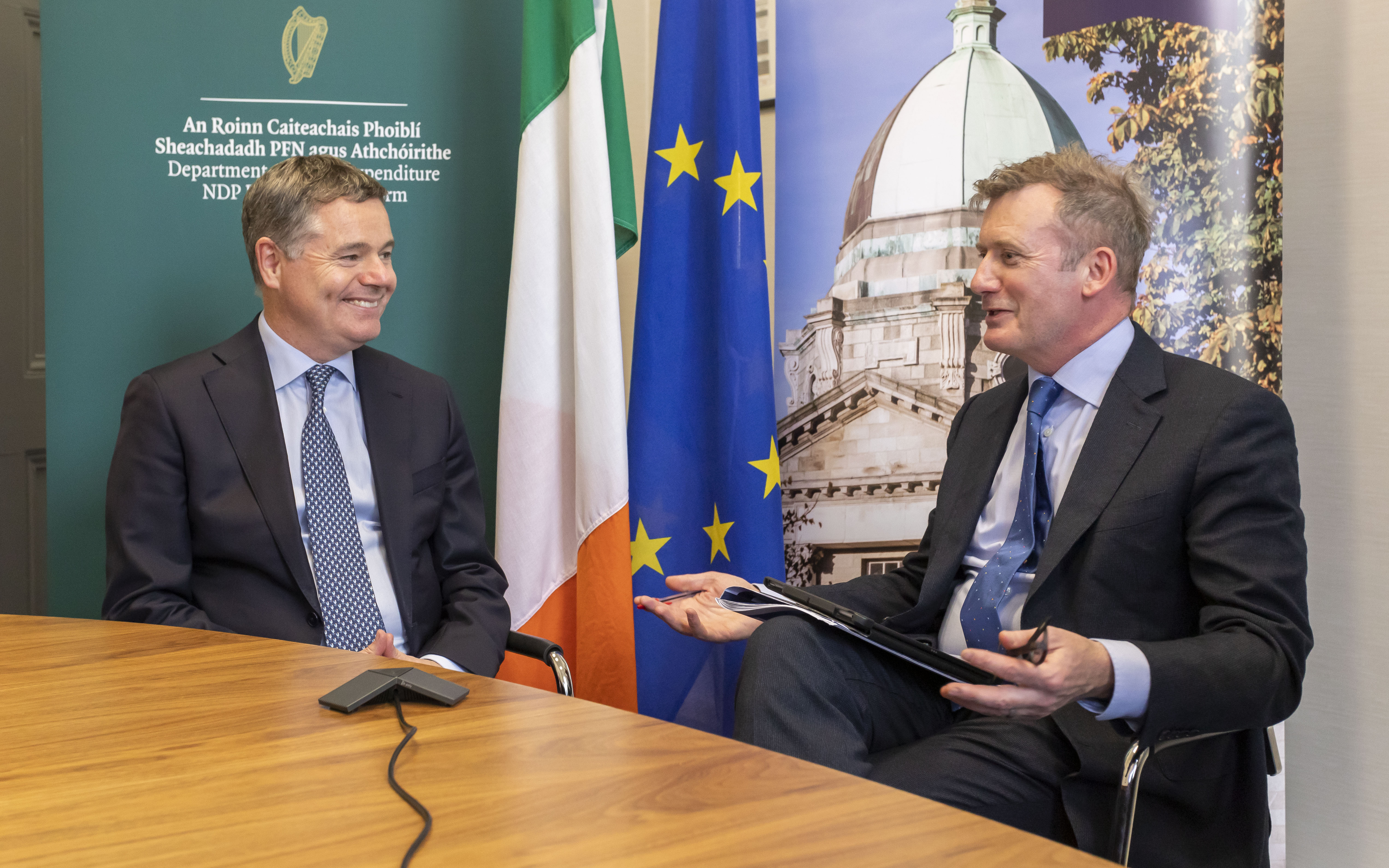 Paschal Donohoe and Mark Garrett