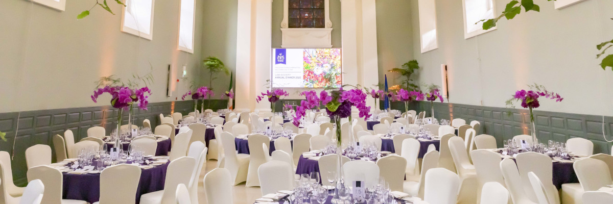 Dinner setup at blackhall place