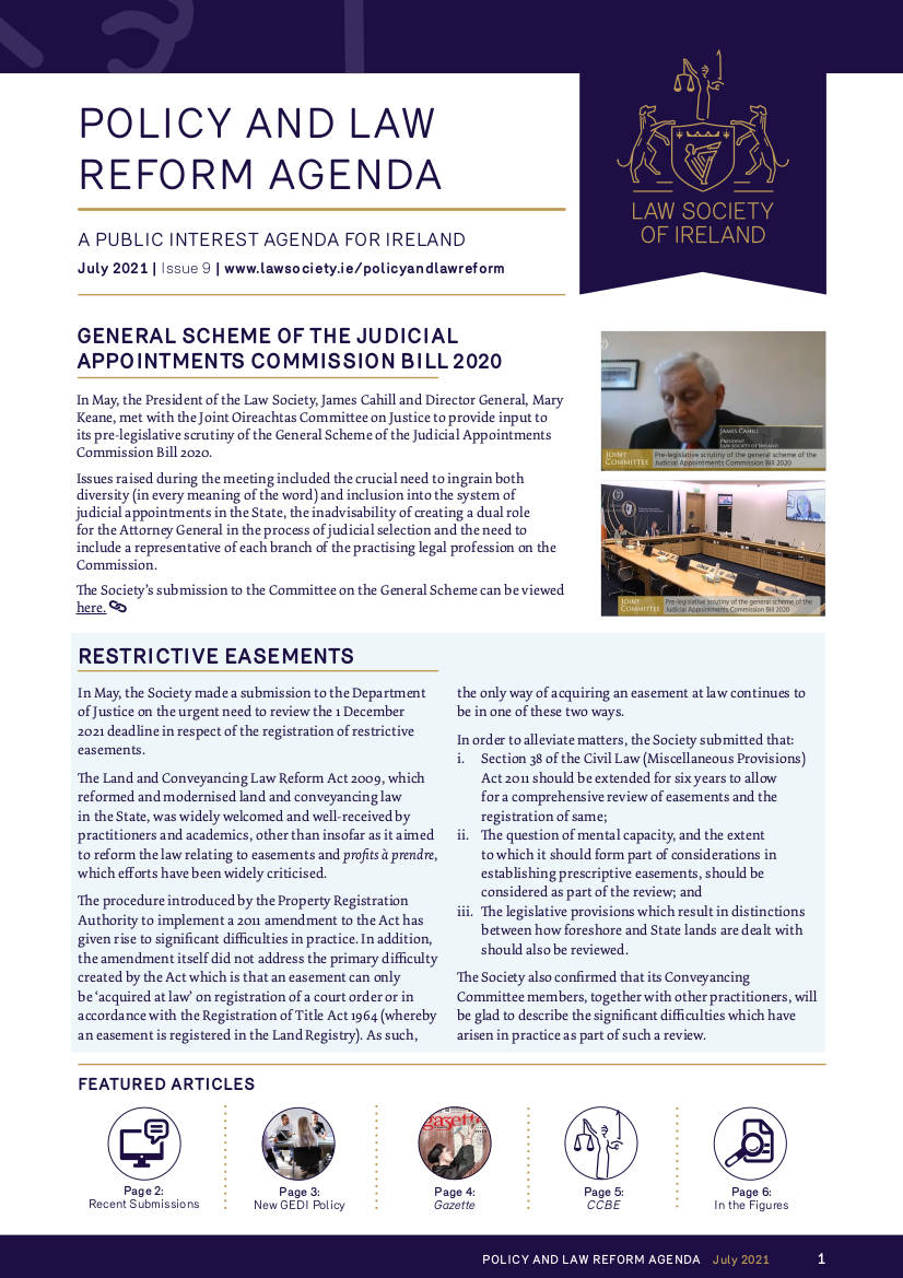 Policy and Law Reform Agenda