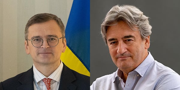 Dr. Dmytro Kuleba and Fergal Keane