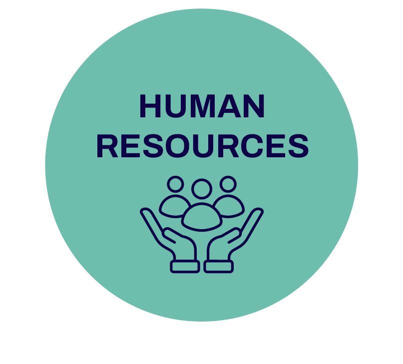 A decorative icon showing business operations