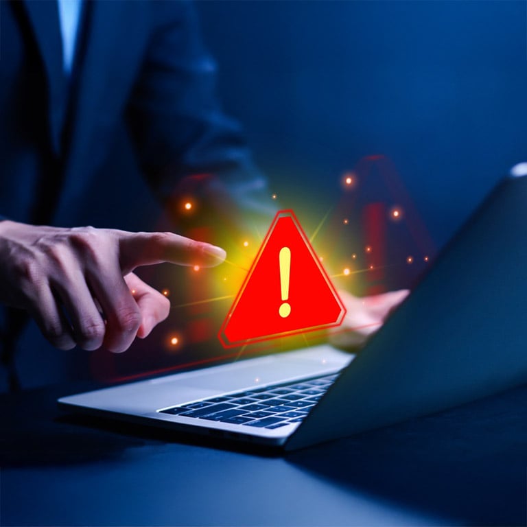 Fraudulent website alert