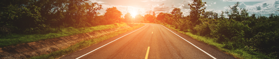 road leading towards the future